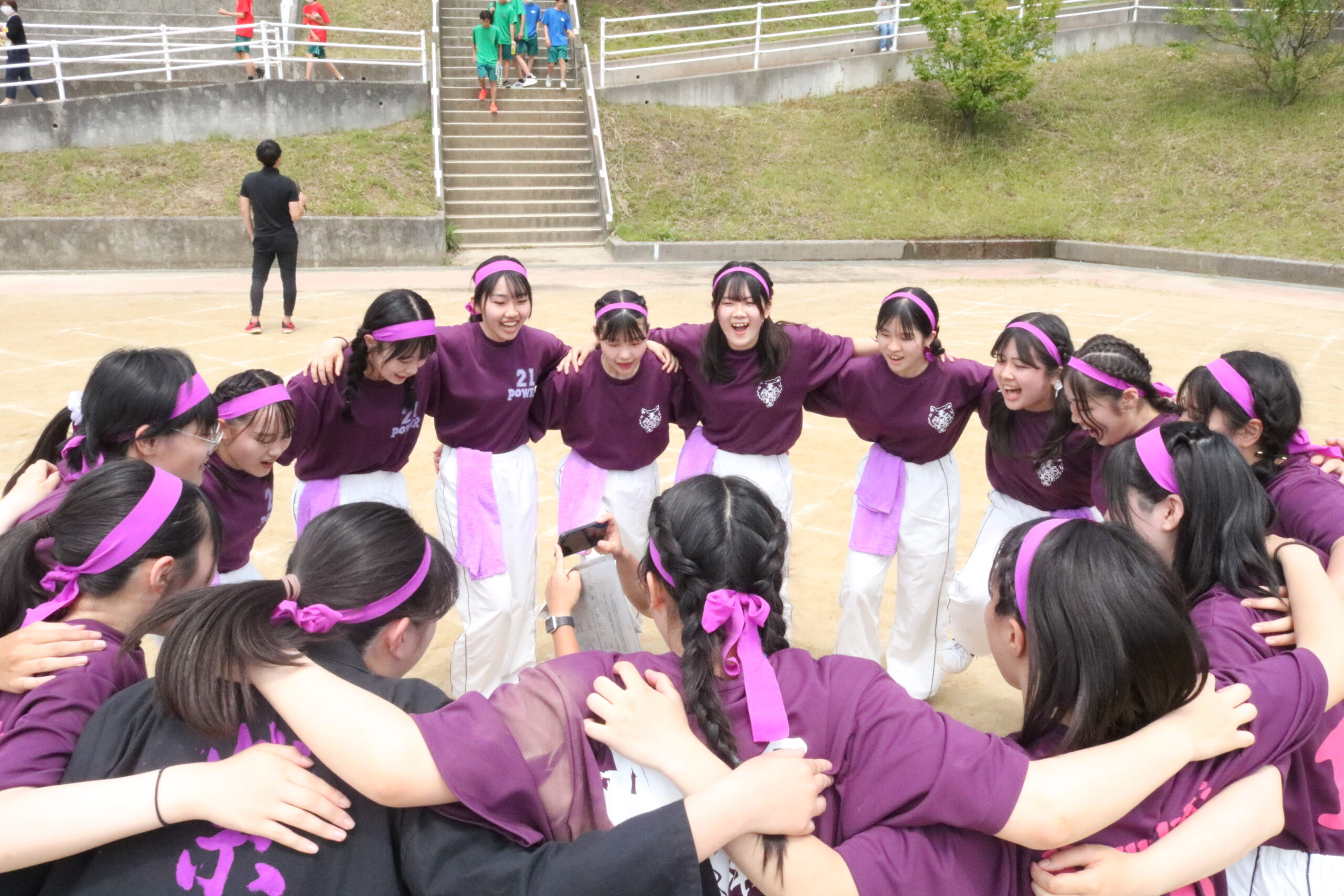 デカリボン　JK 体育祭 紫 デカリボン盛り髪JK 体育祭 紫 デカリボン 盛り髪 JK 体育祭 紫